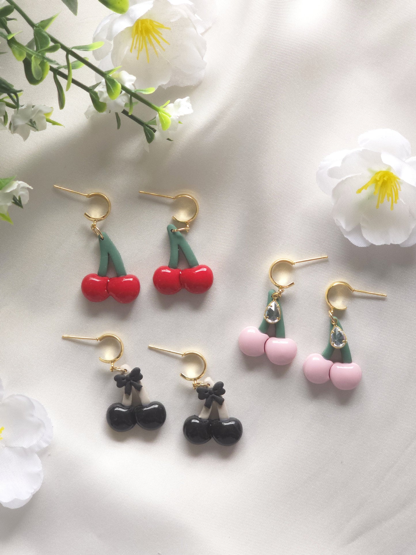 Black Cherry Drop Earring