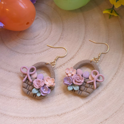 Easter Charm Basket Drop Earring