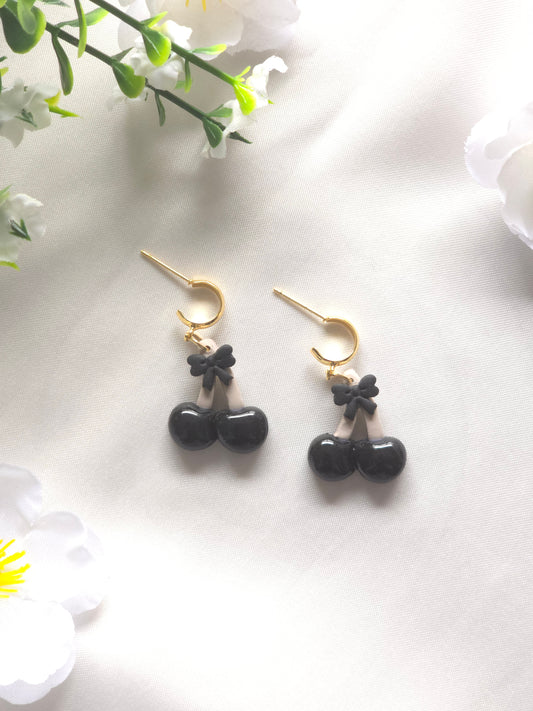 Black Cherry Drop Earring