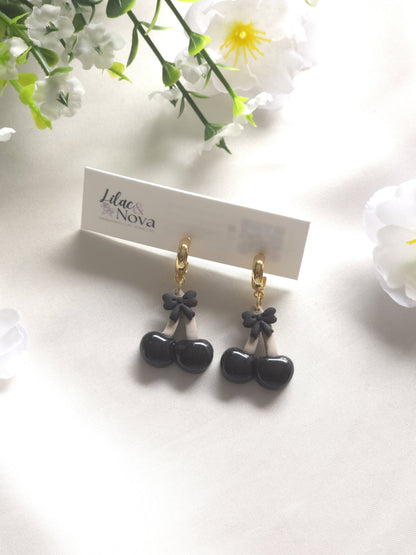 Black Cherry Drop Earring