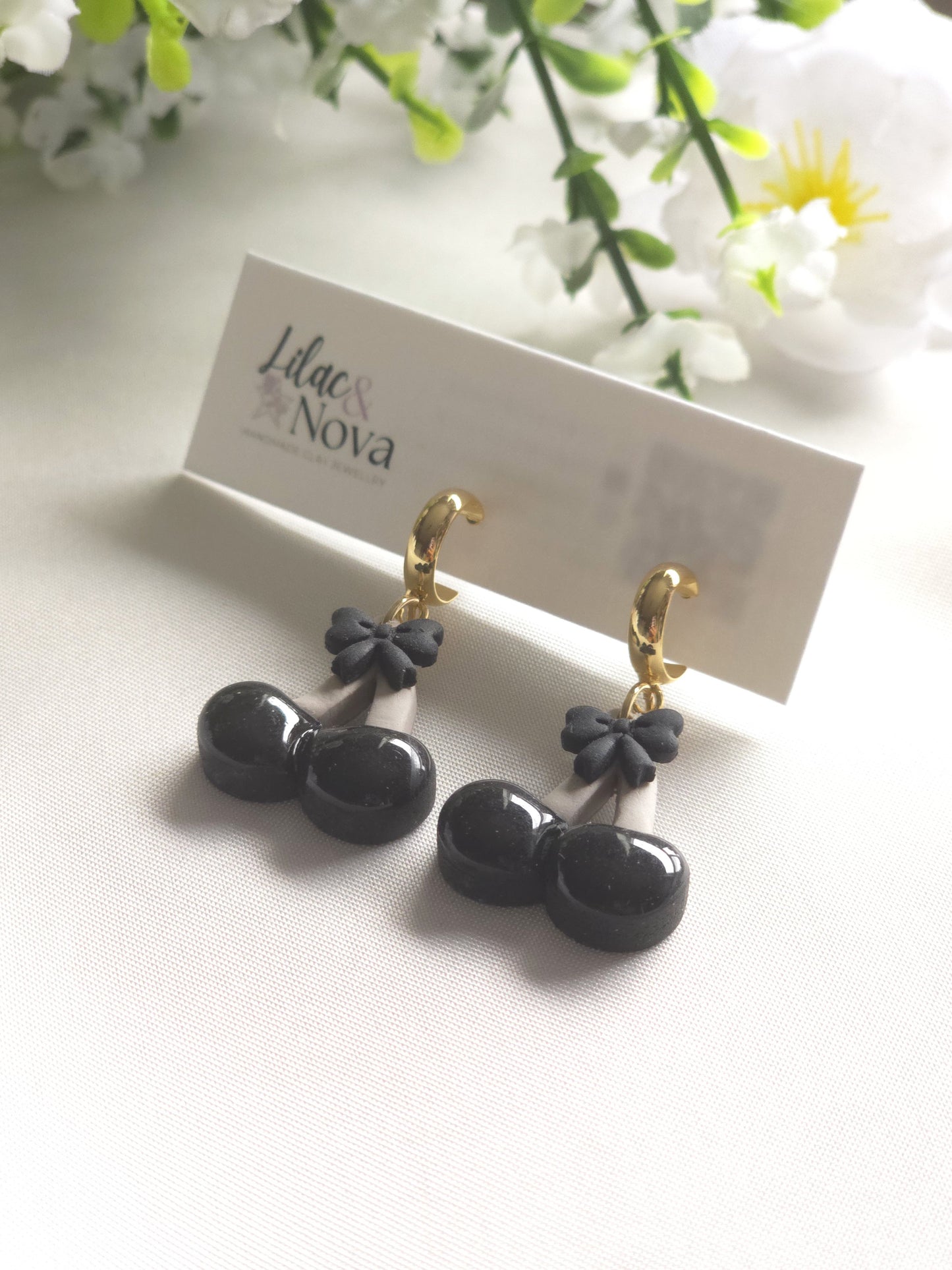 Black Cherry Drop Earring