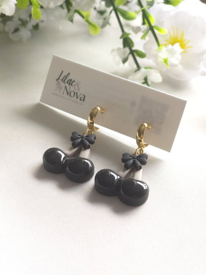 Black Cherry Drop Earring