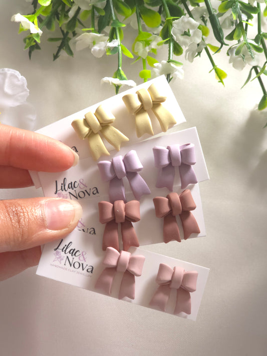 Classic Petite Pastel Bow Stud