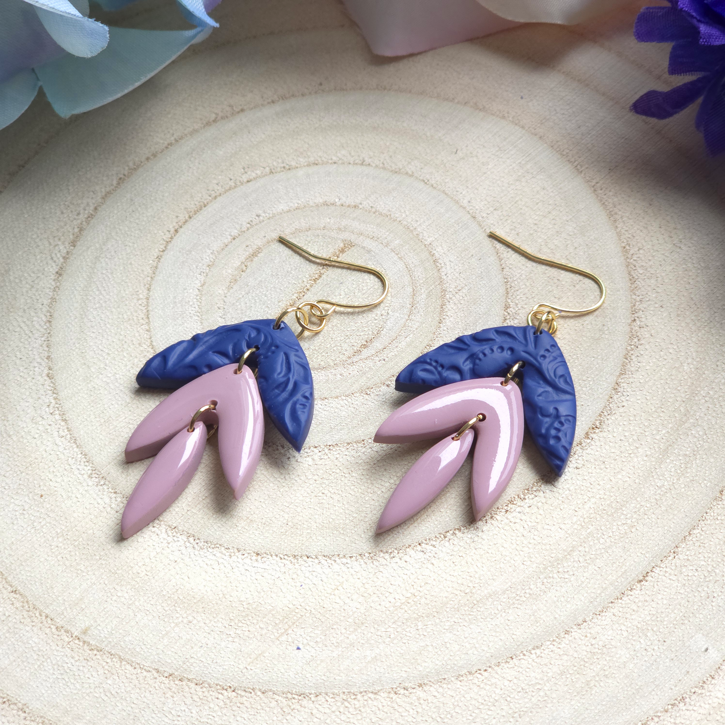 Farah Pink and Blue Dangle Earring