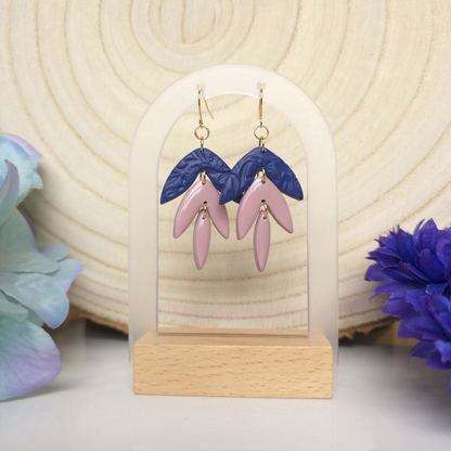Farah Pink and Blue Dangle Earring