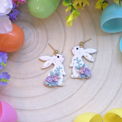 Golden Meadow Bunny Drop Earrings