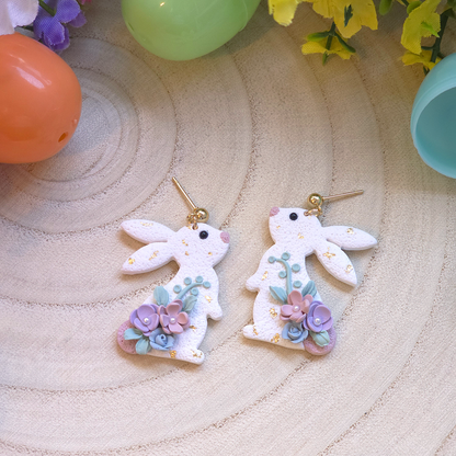 Golden Meadow Bunny Drop Earrings