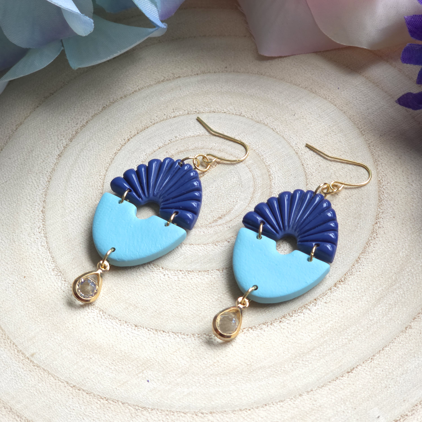 Kleo Blue and Mint Dangle Earring