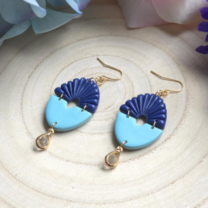 Kleo Blue and Mint Dangle Earring