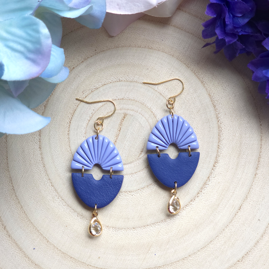 Kleo Light Blue and Blue Dangle Earring