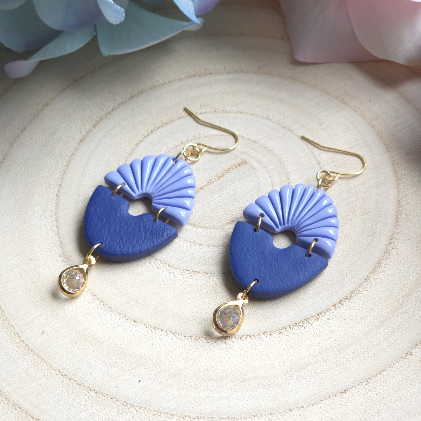 Kleo Light Blue and Blue Dangle Earring