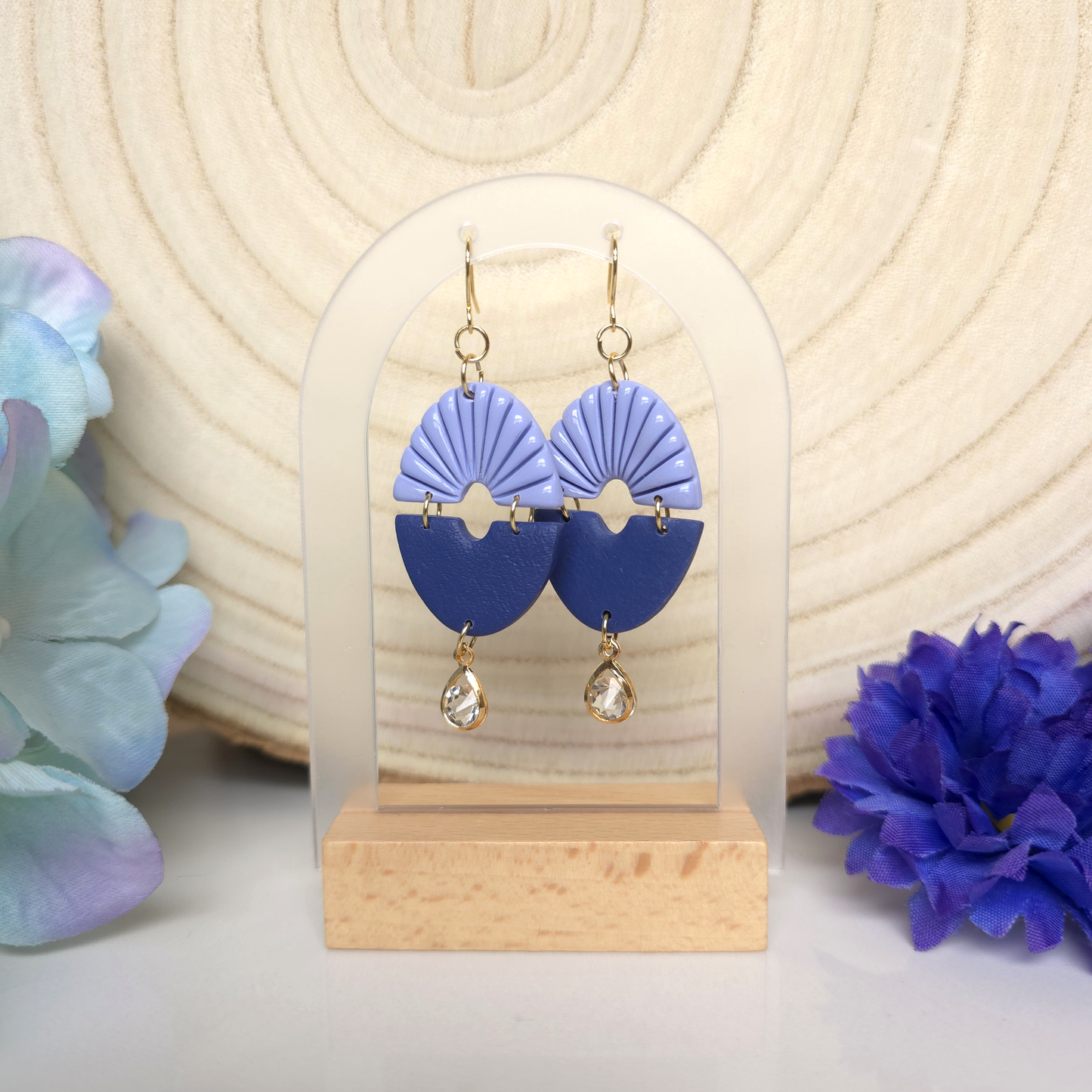 Kleo Light Blue and Blue Dangle Earring