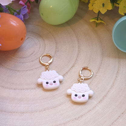Baby Lamb or Chick Huggie Earrings