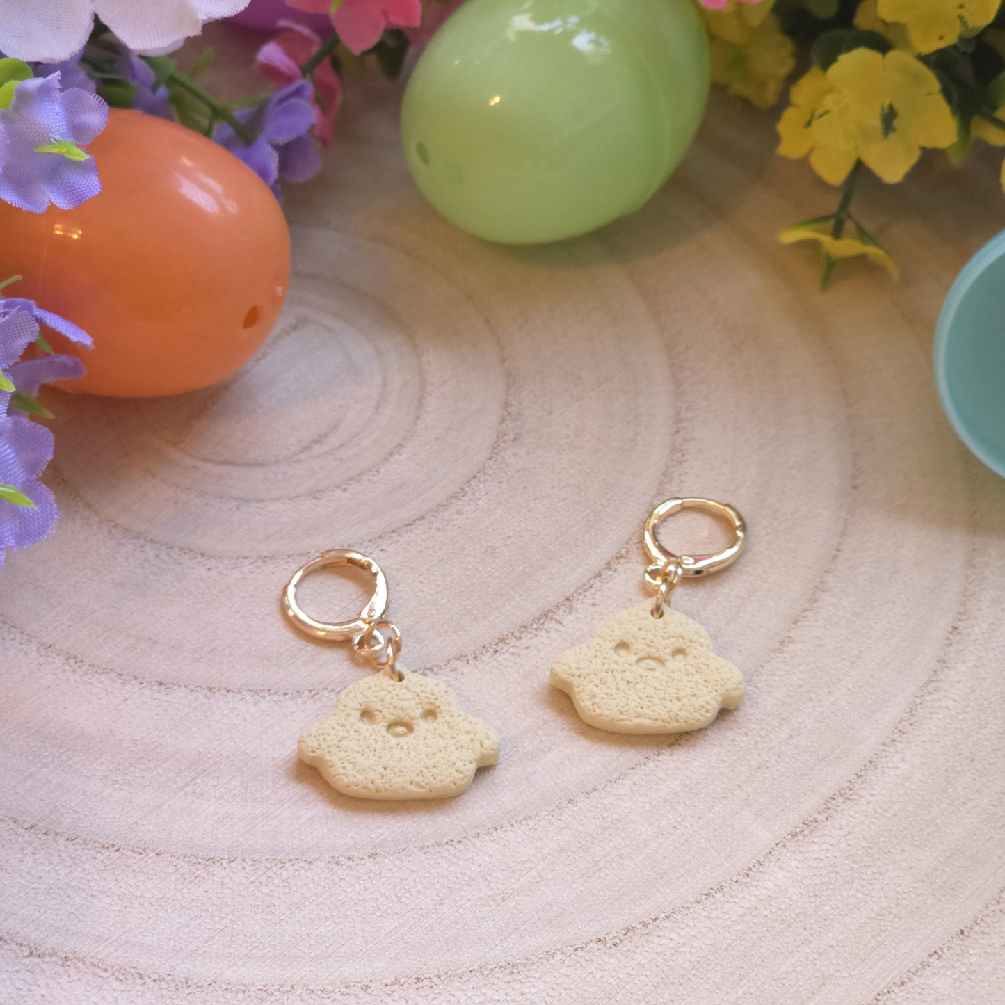 Baby Lamb or Chick Huggie Earrings