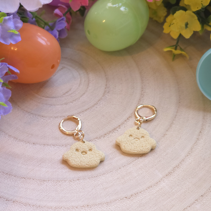 Baby Lamb or Chick Huggie Earrings