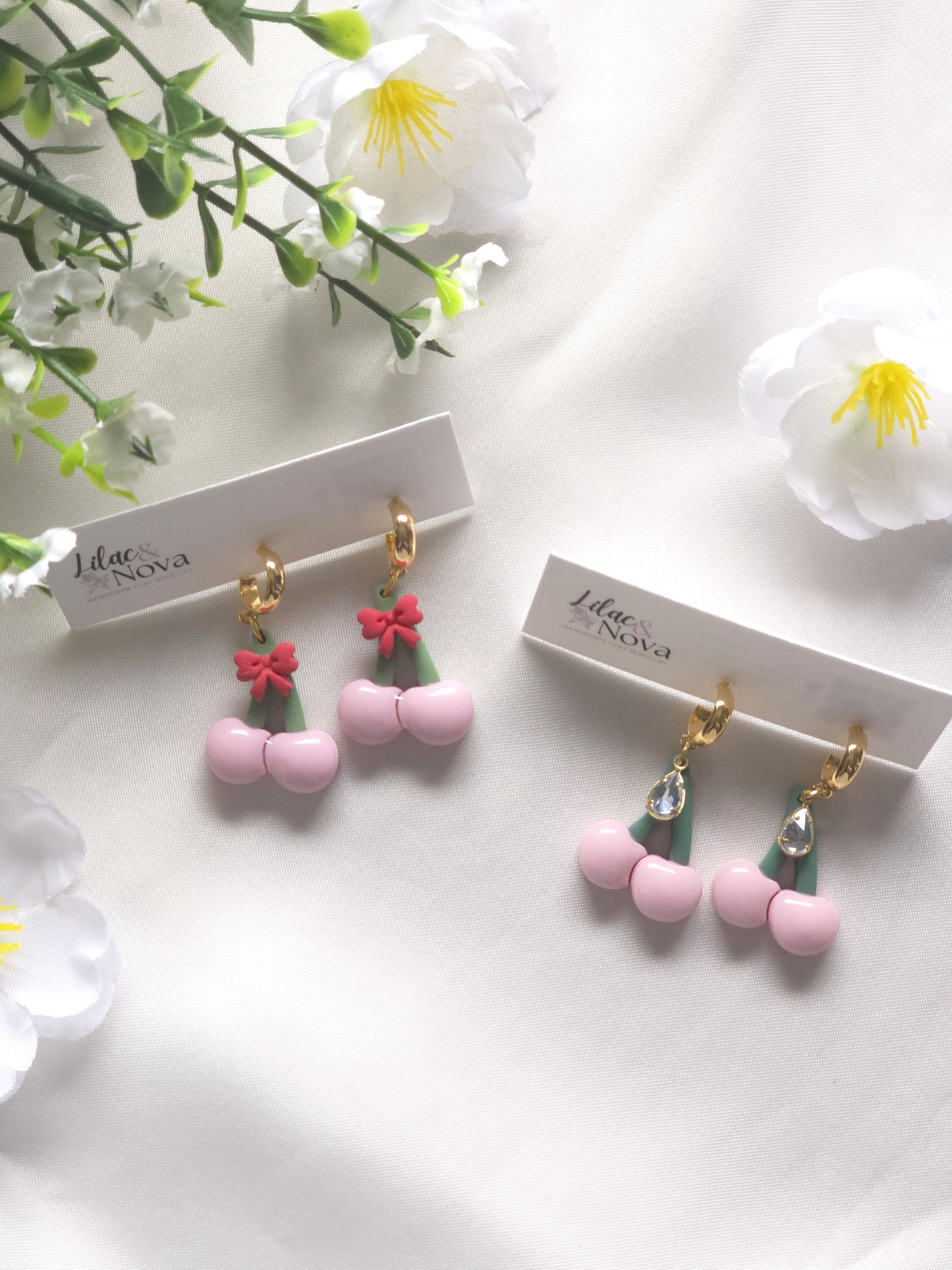 Pink Cherry Drop Earring