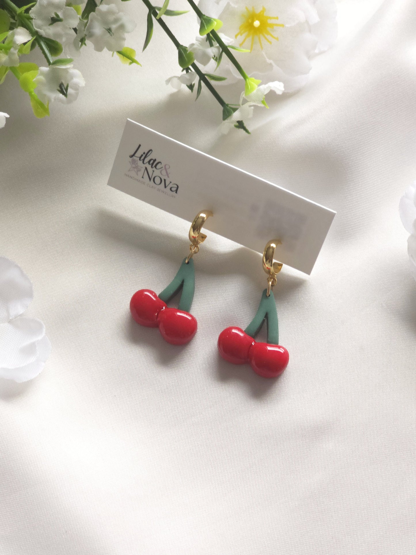 Red Cherry Drop Earring