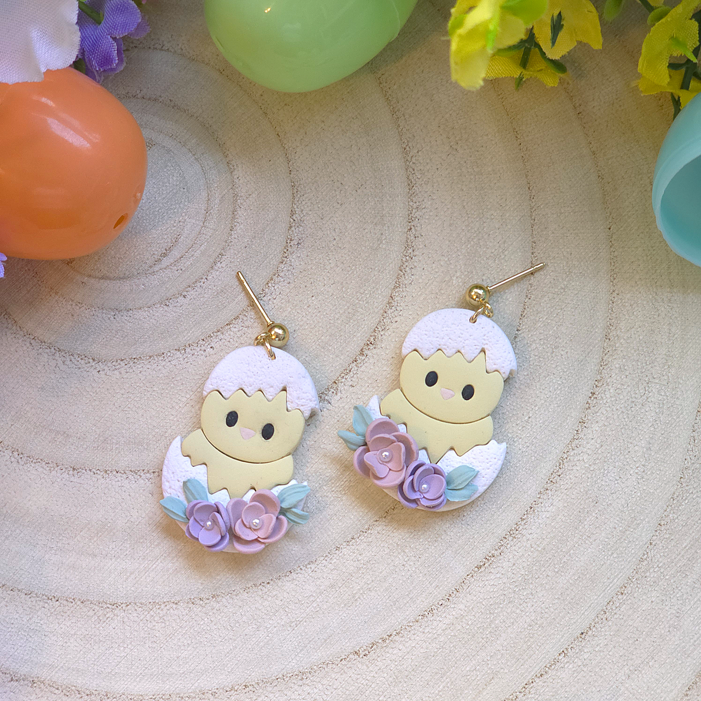 Spring Chick Hatchling Drop Earring