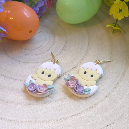 Spring Chick Hatchling Drop Earring